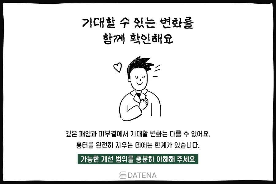 Illustration of a doctor with text encouraging you to understand the expected changes and limits before CureJet treatment